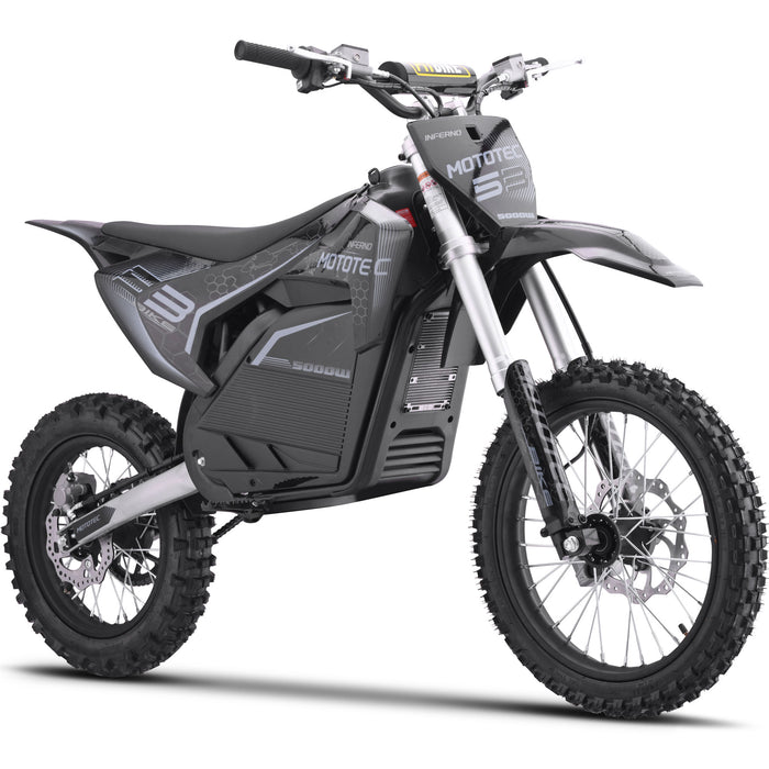 MotoTec 72v Pro Electric Dirt Bike 5000w Lithium Grey