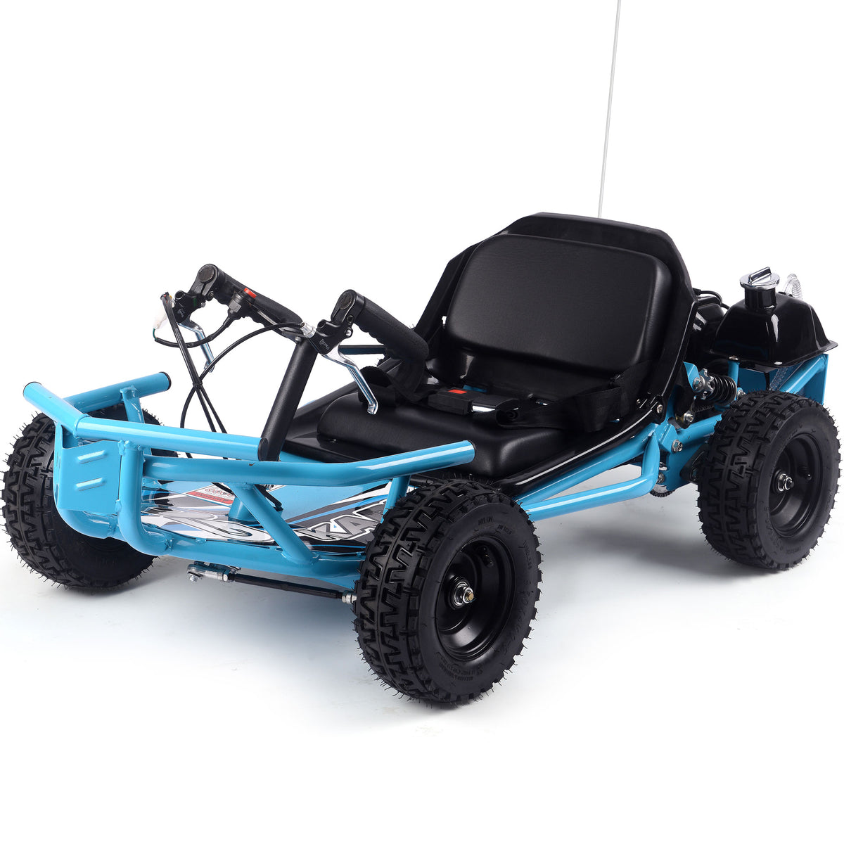 MotoTec Sandman Kids Gas 52cc Go Kart Blue