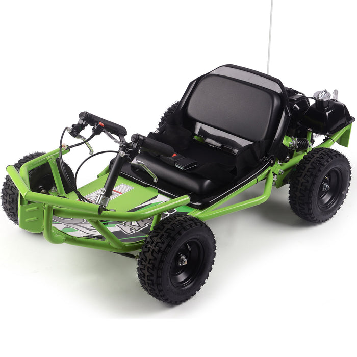 MotoTec Sandman Kids Gas 52cc Go Kart Green