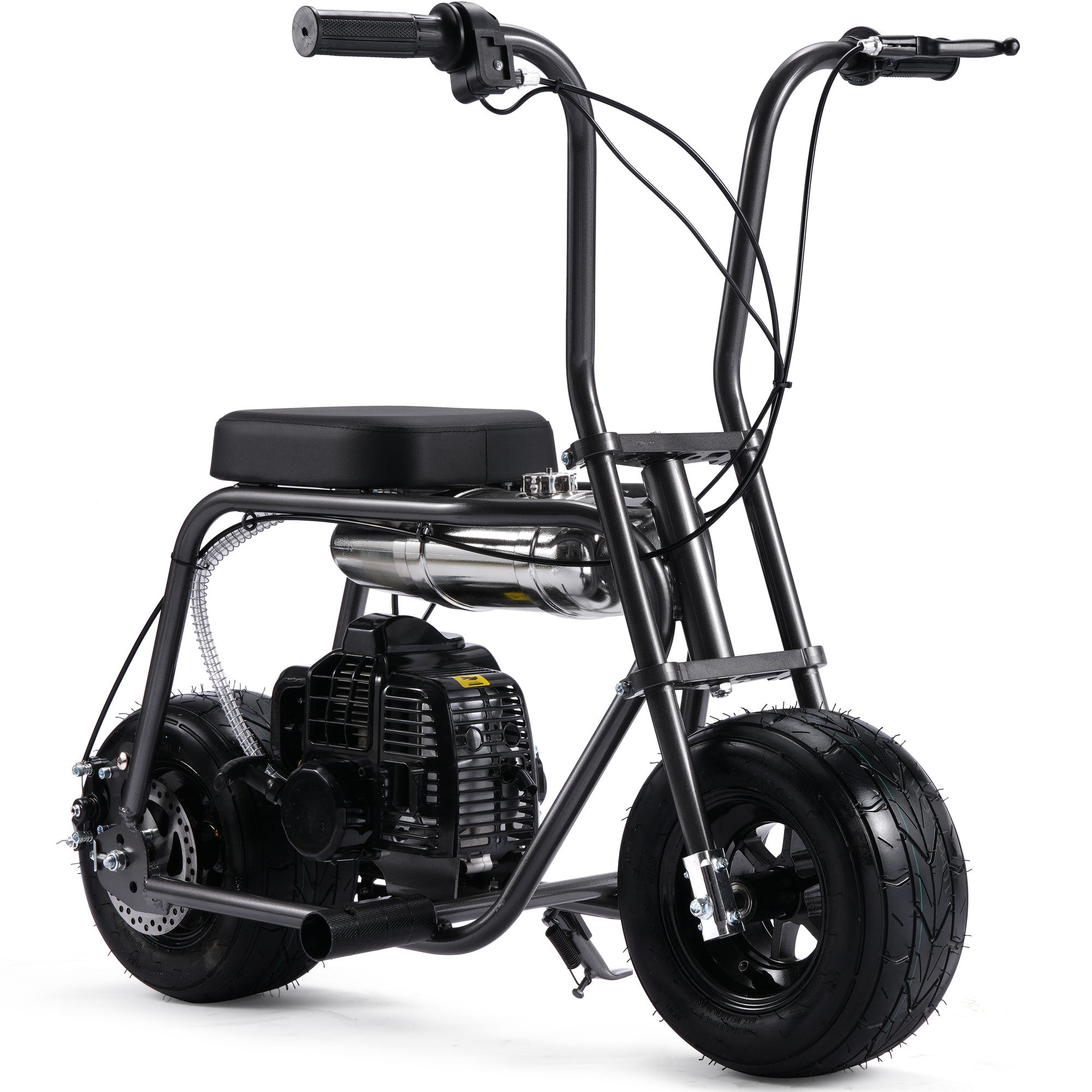MotoTec Wild Rover 49cc 2-Stroke Kids Gas Mini Bike Grey | Free Shippi ...